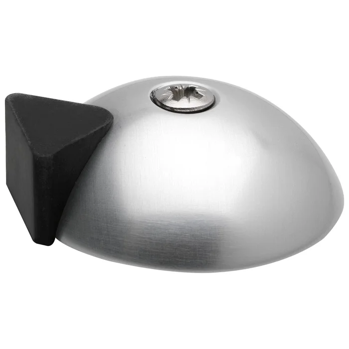 KWS Bodentürpuffer – Bodenpl. ø 60 mm, Anschlagh. 17 mm, silber eloxiert