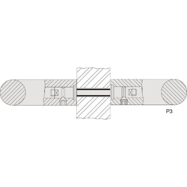 KWS KWS Befestigungszubehör P3 – paarweise, M8 x 140, Edelstahl
