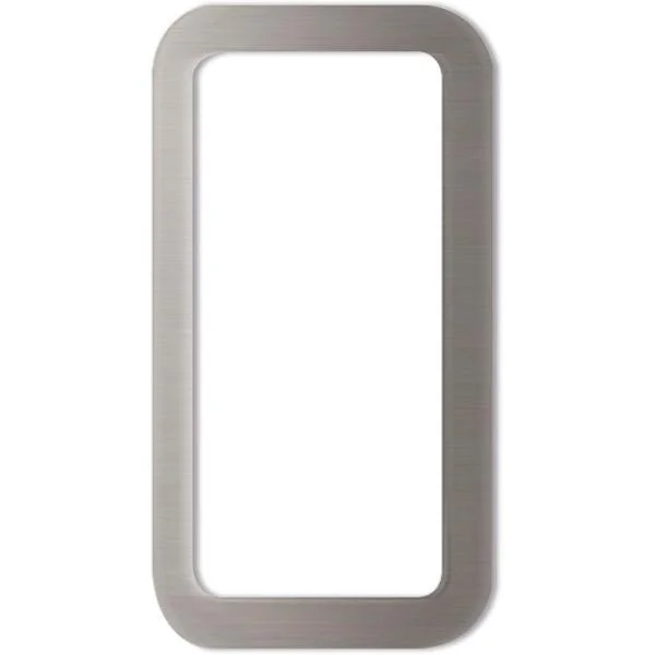 KWS Muschelgriff eckig 120x65mm selbstklebend Aluminium silber eloxiert