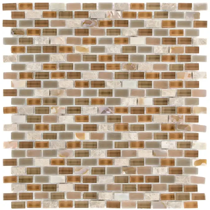 Lagos Brown Mix Seashell Mosaik – – 28,5×28,5