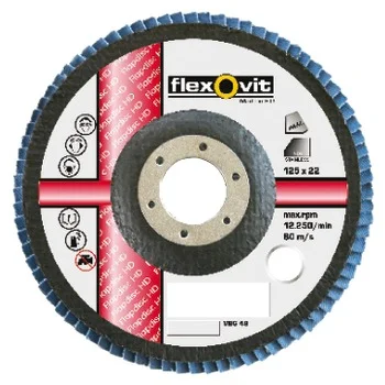 Lamellenscheibe Flexovit Heavy Duty Convex mit Fiberrücken Zirkon/Alox K60 125mm