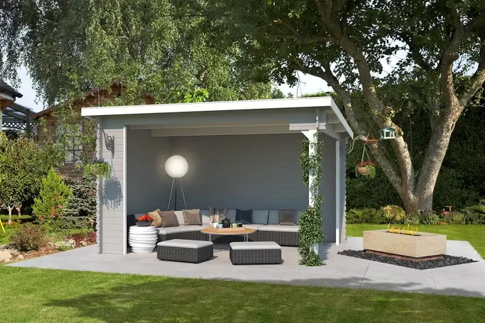 Lasita Maja Buffalo 380 Unterstand / Lounge 28mm, 380×275, Lichtgrau