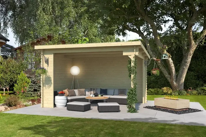 Lasita Maja Buffalo 380 Unterstand / Lounge 28mm, 380×275, Naturbelassen