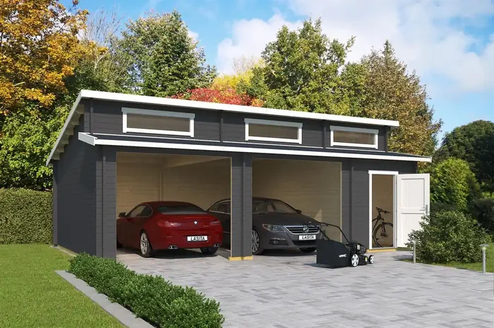 Lasita Maja Hawaii Ohne Tore Garage 44 mm 2-Raum, 780 x 520, Carbongrau