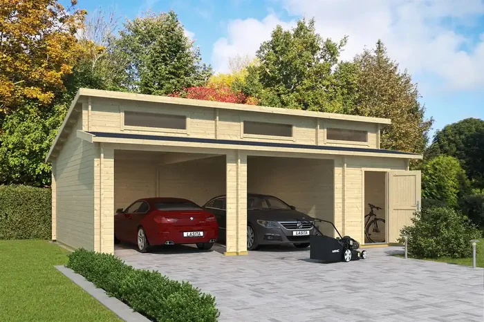 Lasita Maja Hawaii Ohne Tore Garage 44 mm 2-Raum, 780 x 520, Naturbelassen