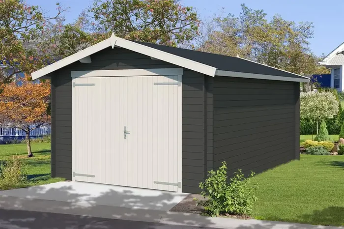 Lasita Maja Mauritius Einzelgarage / Gerätehaus 28mm, 330×510, Carbongrau