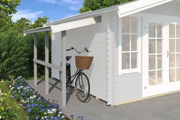 Lasita Maja Schleppdach 90 X 240 Schleppdach 28 mm, 2200×900, Lichtgrau