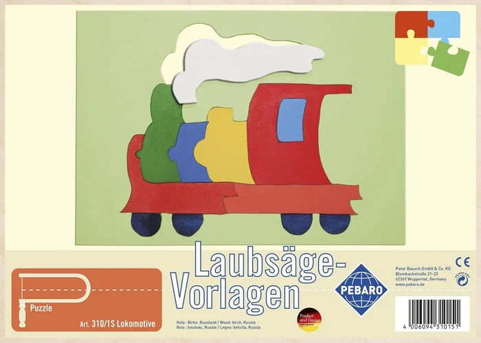 Laubsägevorlage, Lokomotive