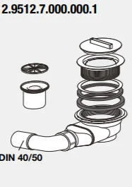 Laufen Ablaufgarnitur DN50, ohne Sichtteil