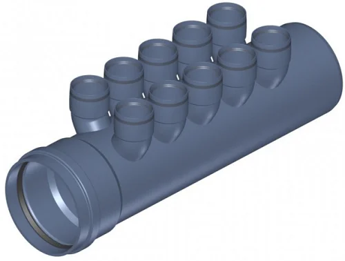 Lüftungsverteiler DN200/10×75, kompakt PKLV