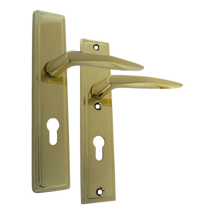 Messing-Schutzlangschilddrückergarnitur