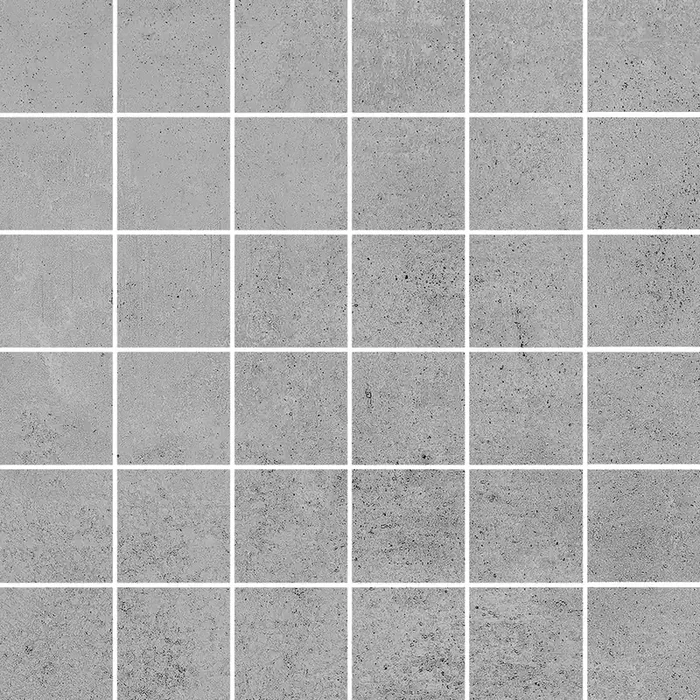 Mosaik Betonstyle Grau Feinsteinzeug glasiert, matt rektifiziert 29,8×29,8×0,9