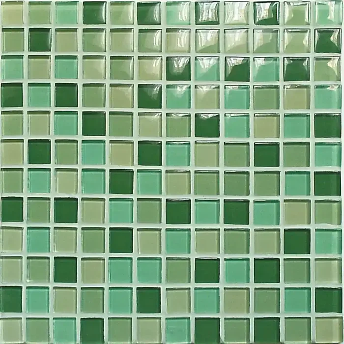 Mosaik Crystal 30×30 – Green Glossy Mix Lucido