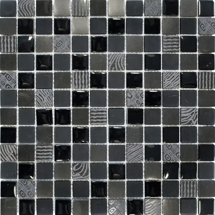 Mosaik Mix Mercury Grau-Schwarz 30x30cm