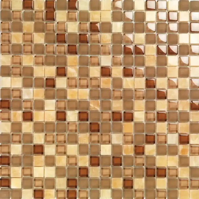 Mosaik Pure & Natural 30×30 – Onix Brown Glossy