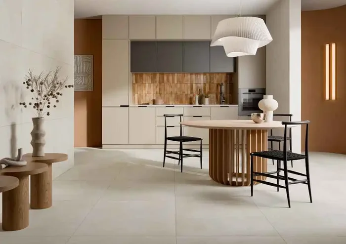 Muster 30×60 cm für Rondine Seta Avorio Ret Matt Fliese 80×80 Art.-Nr. J91432