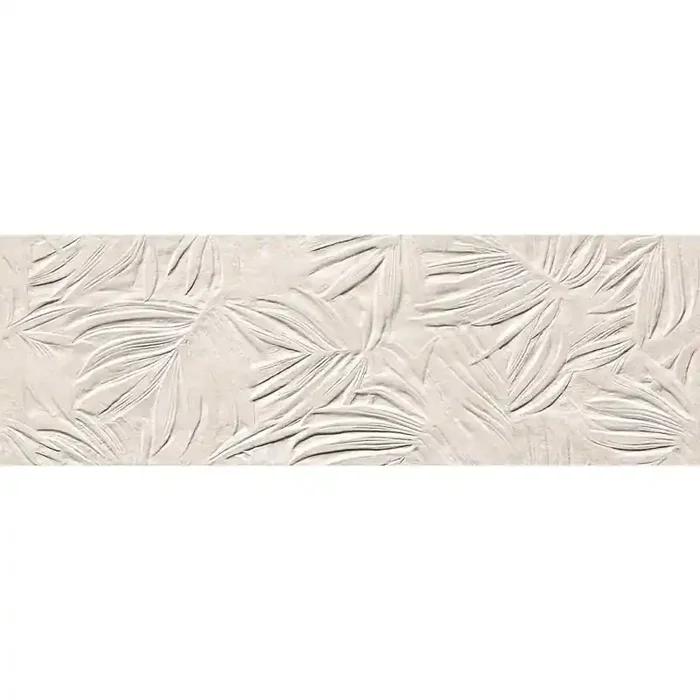 Musterfliese Dekor Nobu Fossil 25 x 75 cm White