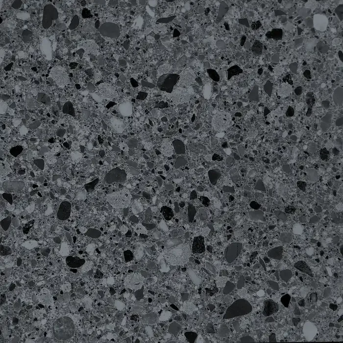 Musterfliesenstück für FKEU Terrazzostone Dunkelgrau Fliese 60×60 R10/A Art.-Nr. FKEU0991710