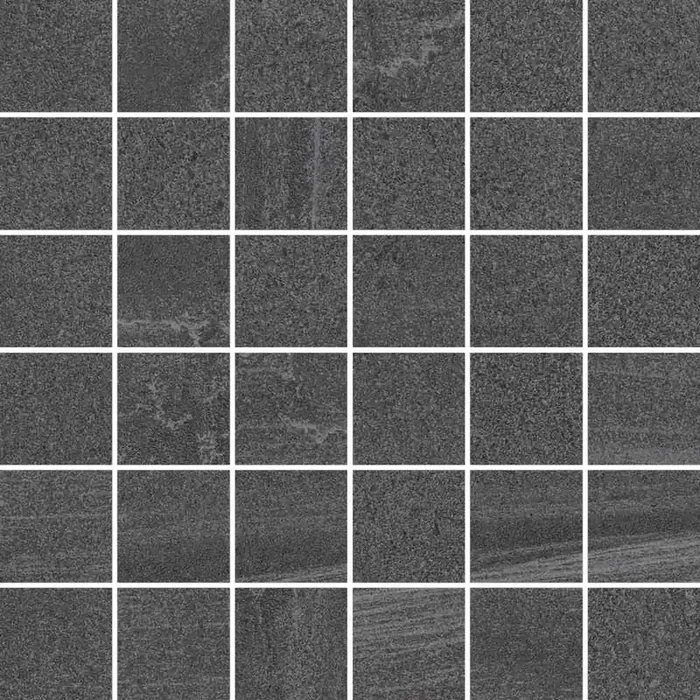Musterfliesenstück für Nord Ceram Tecno Stone Anthrazit Mosaikfliese 5×5(30×30) R10/B Art.-Nr. Y-TST7150