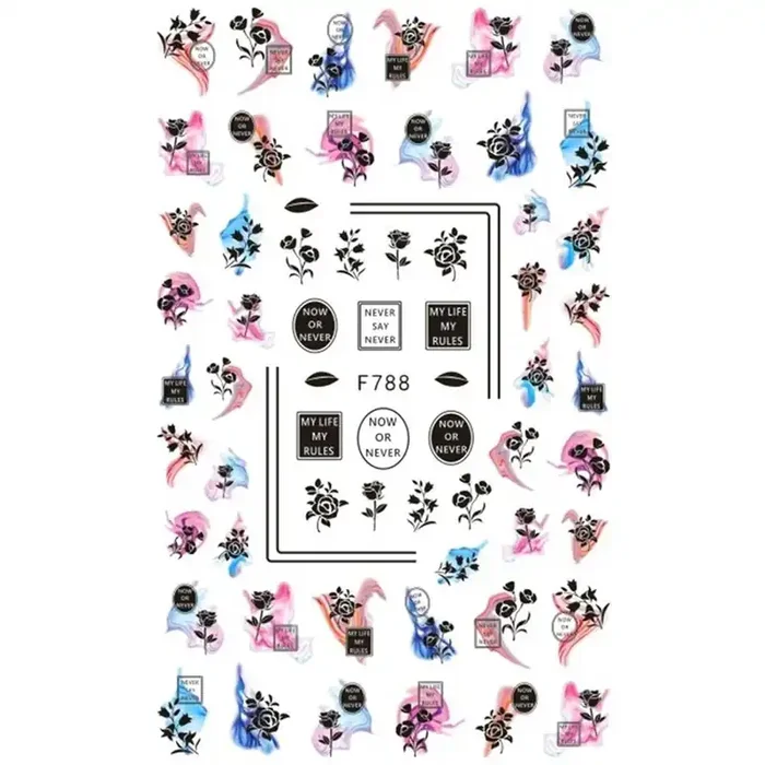 Nail Sticker Blumen 4