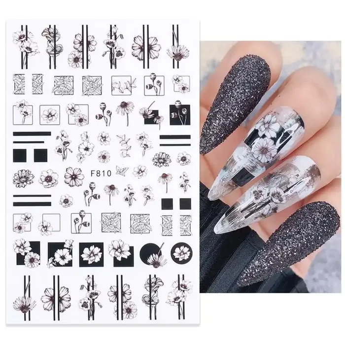Nail Sticker Blumen 8