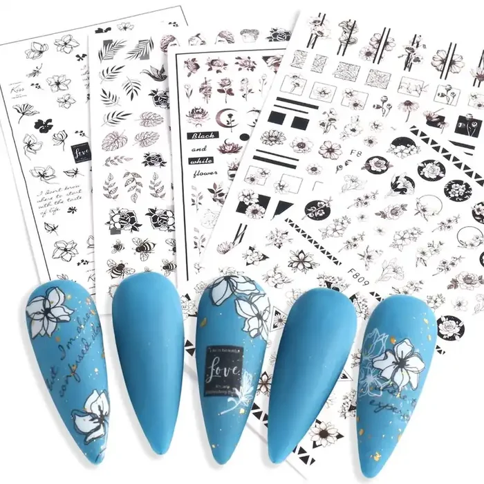 Nail Sticker Blumen Set