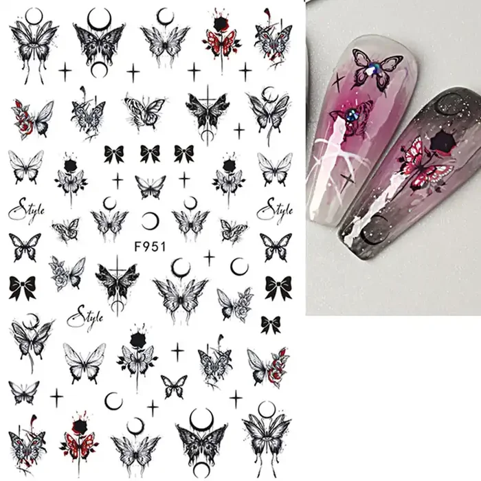 Nail Sticker Schmetterling 3