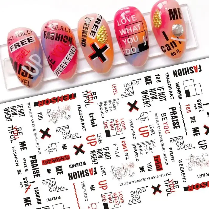 Nail Sticker Schrift