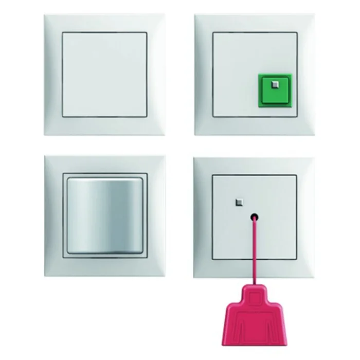 Notruf-Set mit Rahmen S.1 polarweiß, glä nzend