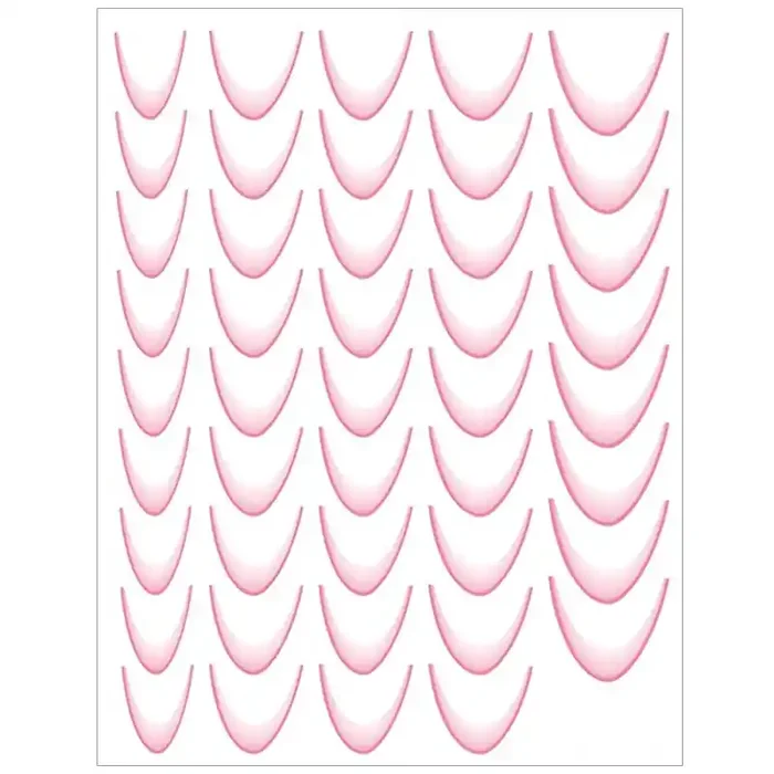 Ombre Smileline Sticker Rosa