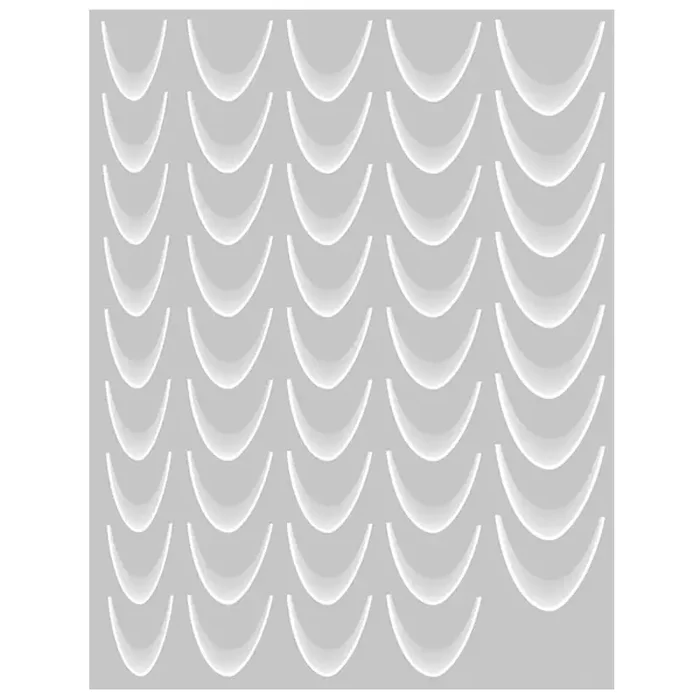 Ombre Smileline Sticker Weiß