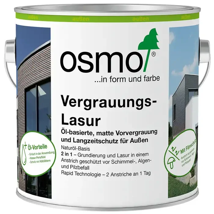 Osmo Vergrauungs-Lasur 1925 Perlgrau 2,5l