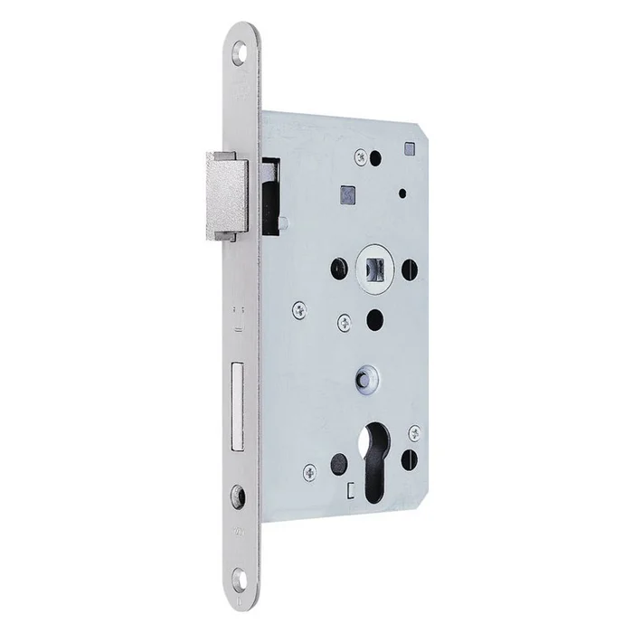 Panik-Einsteckschloss 1201, Panik-Funktion E, abgerundet 24/65/72/9 mm DIN links, Edelstahl, BKS