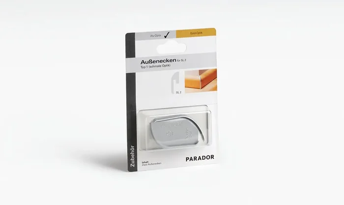 Parador Außenecken Typ 1 für Sockelleisten SL 2 Alu-Optik