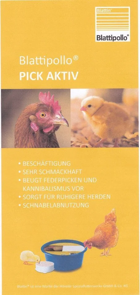 Pickstein Pickschale Blattipollo Pick Aktiv 2 kg Öko für Hühner Geflügel
