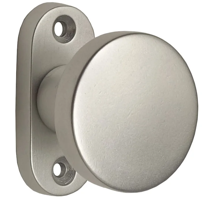 Pilzknopf auf ovaler Rosette, Schraublochabstand 50 mm