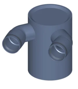 Poloplast Deckendose DN125/2×50 mit schlanker Muffe