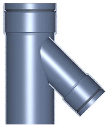 Poloplast Lüftungsabzweig DN 110/75/45°