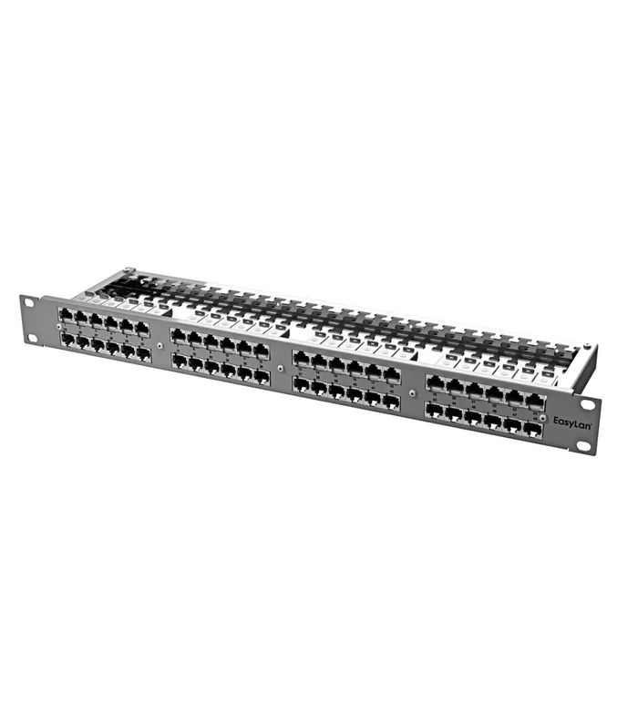 preLink RZ-Panel 19″ 1HE 48x RJ45 Cat.6a, AWG 27-26