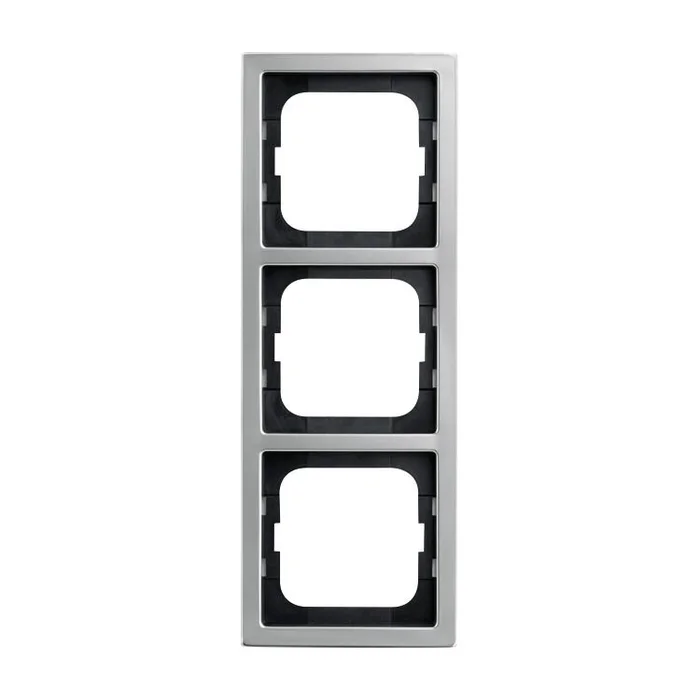 Rahmen 3-fach Pur Edelstahl