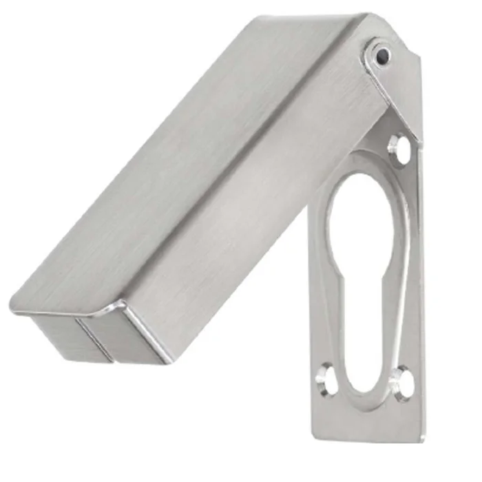 Regenschutzklappe Edelstahl, verkürzt für Einschweißkästen (Schlosskästen)