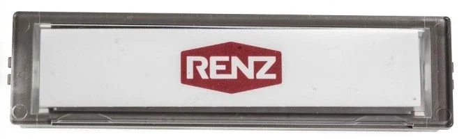 RENZ Namensschild 75×19,5 mm, NS09, grau 97-9-82259, Stanzmass 74 x 19 mm