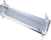 RENZ Sichtglas 102×22 mm mit Haltekeilen 97-9-82036, Stanzmass 98 x 18 mm