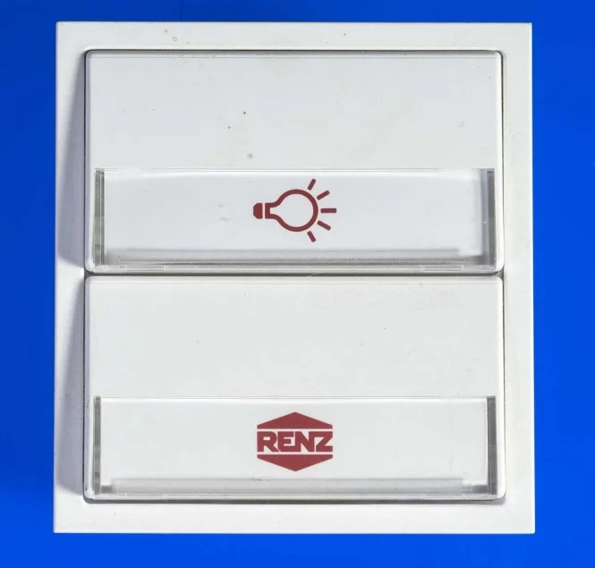 RENZ Tastenmodul 97-9-85274 weiss Farb Nr. 9016 mit 1 Licht- und