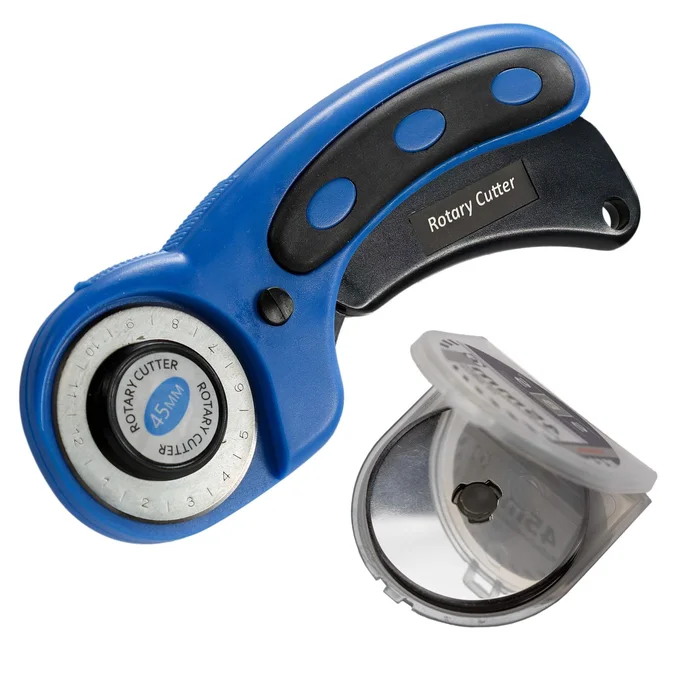 Rollschneider mit 45mm Rundklingen Rollmesser Klingen Set