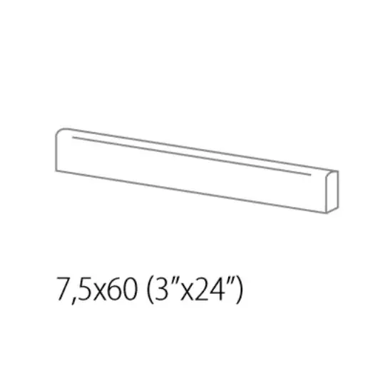 Rondine Volcano Betonoptik Sockelfliese Taupe 7,5x60cm rektifiziert