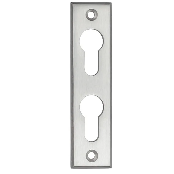 Rosette 001/3081 aus Aluminium, zum Aufschrauben für Schlösser mit 2 x PZ übereinander