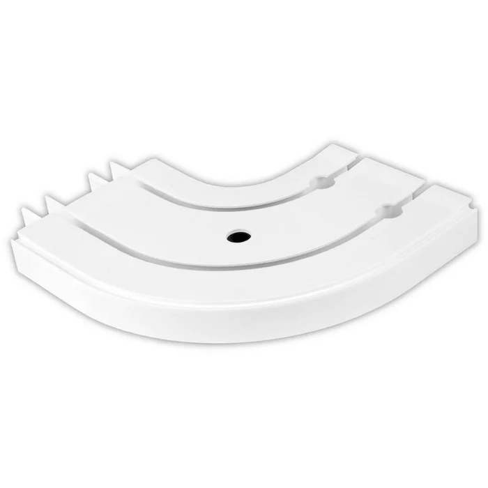 Rundbogen für Innenlaufschienen, 2-Lauf Schienen (weiß)