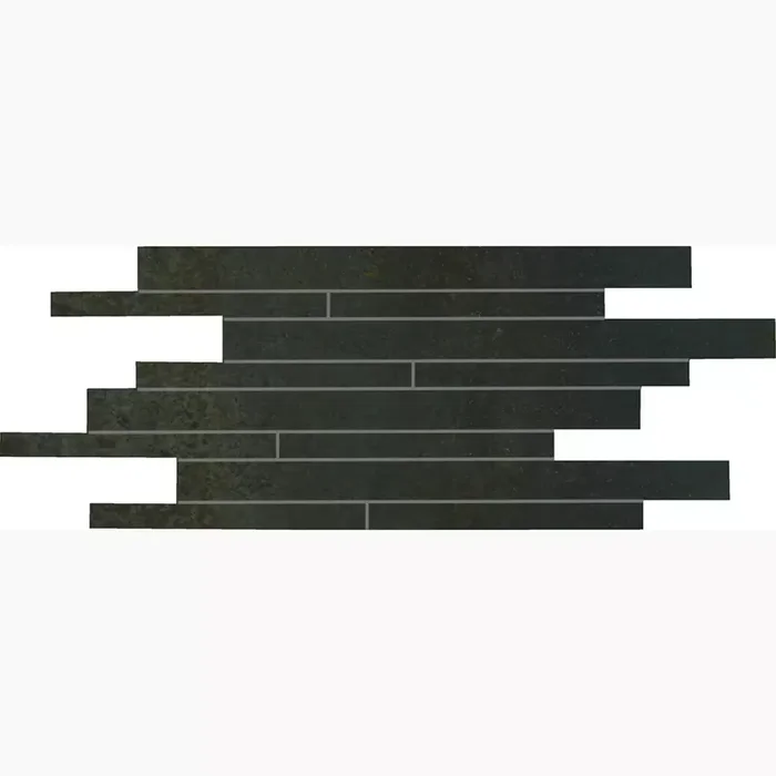 Saime Ferrocemento Nero Naturale Listellato 7692655 30x60cm 9mm