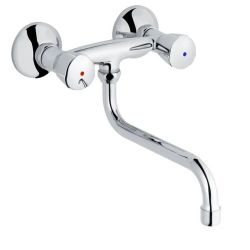 Sana 1.0 Spültischarmatur 2-Griff Wandmontage chrom